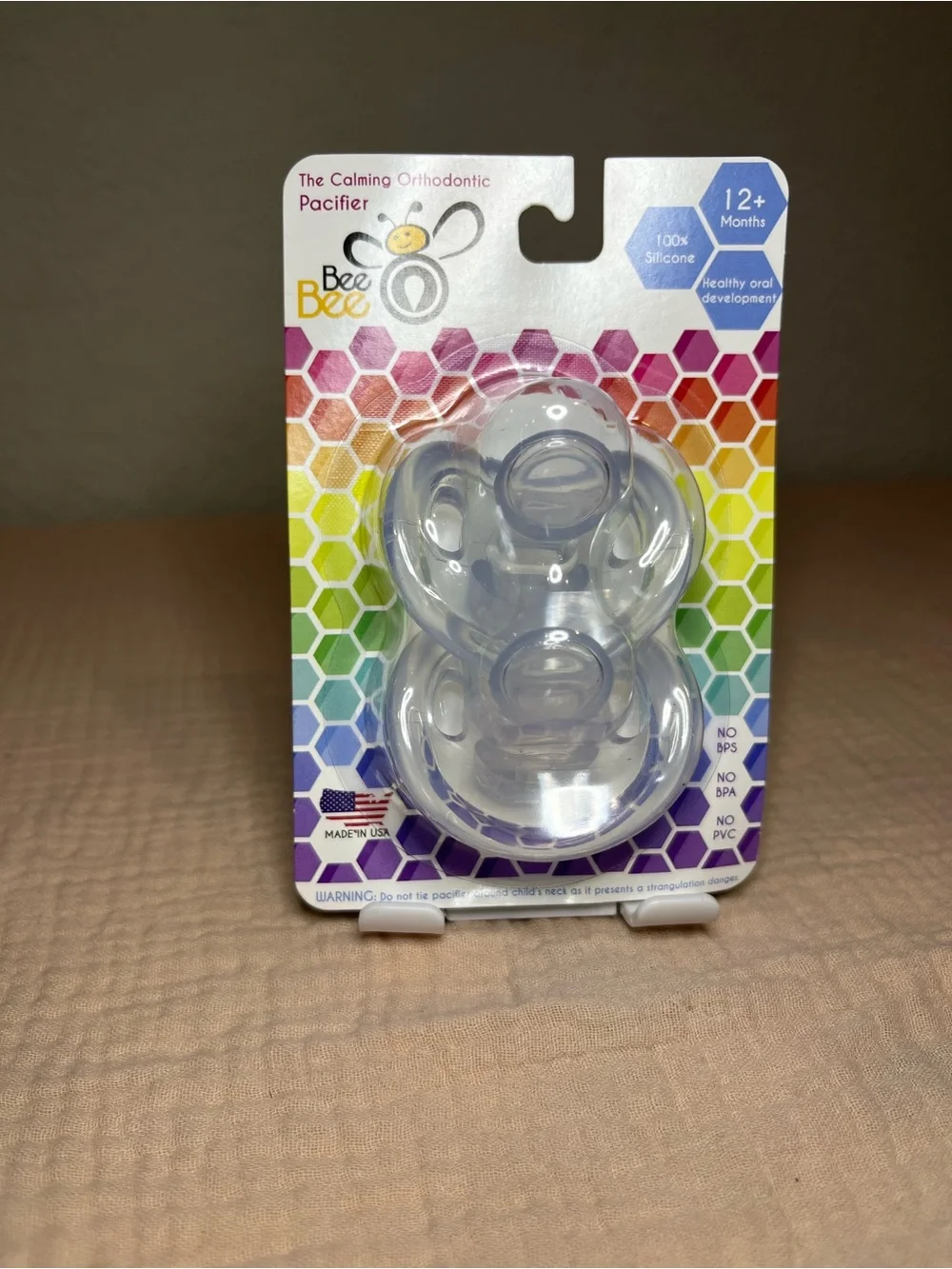 Calming Orthodontic Pacifier Set - Clear - 12+ Months
